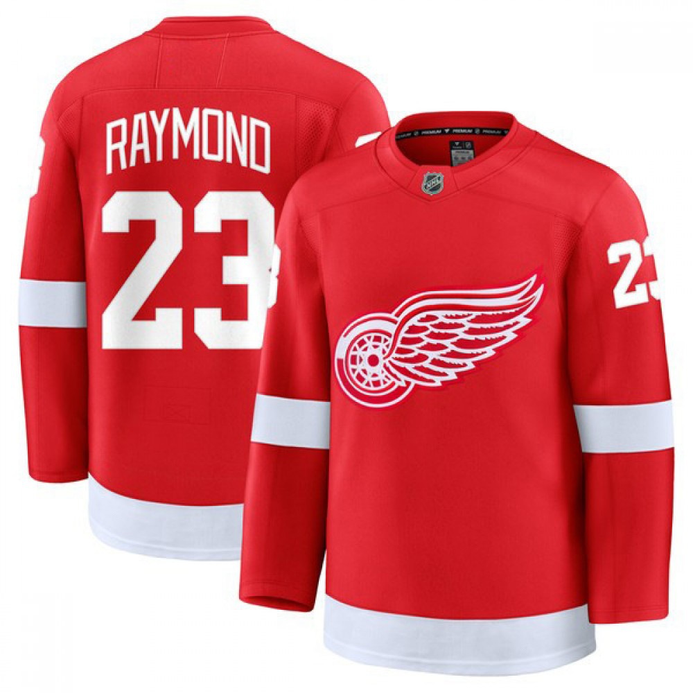 Lucas Raymond Detroit Red Wings Home Premium Jersey - Red-Pro Kit Vault | Brand New 26/27 Sports Jerseys